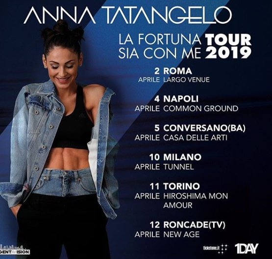 Anna Tatangelo annunciate le date del Tour e dell'Instore Tour di supporto a 